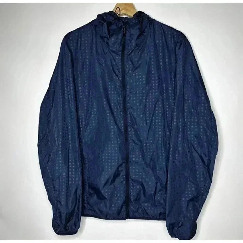 UNIQLO Men’s‎ Disney Blue Project windbreaker Hooded Jacket hidden mickey t1